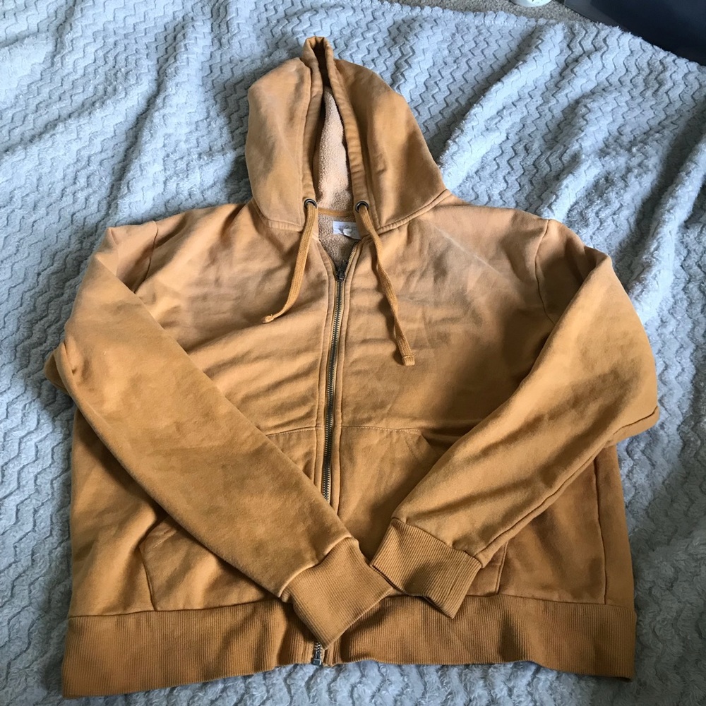 Free people mustard yellow ombré sweatshirt